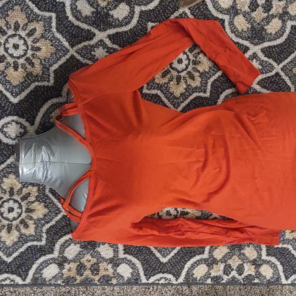 Red strappy shoulder top